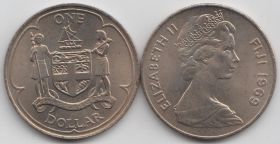 Фиджи 1 доллар 1969 год UNC