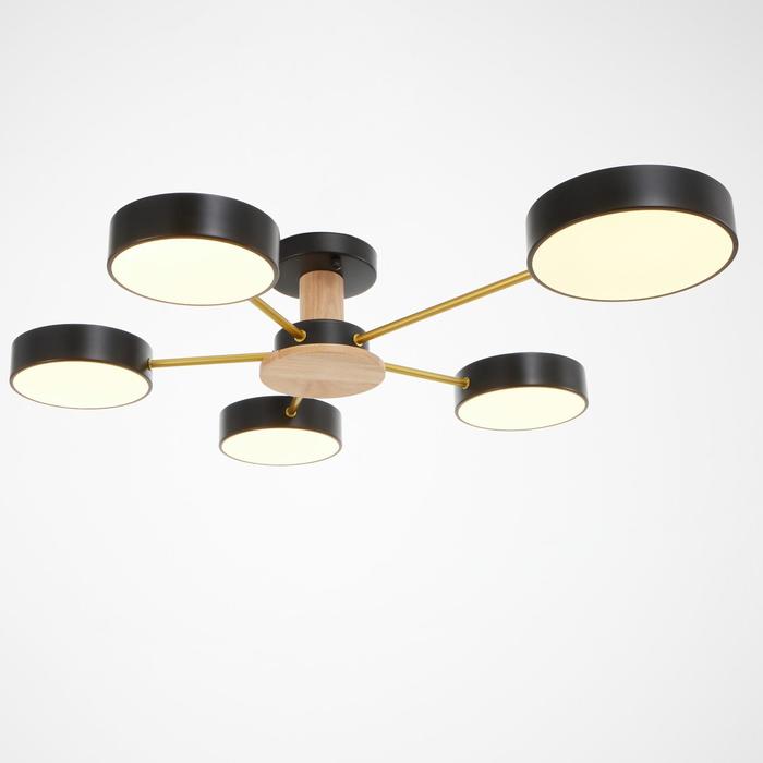 Светильник 35434/5 LED 120Вт 3000-6000К черный-золото 64х78х13,5 см BayerLux