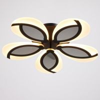 Люстра с ПДУ 69664/5BK LED 115Вт диммер 3000-6000K черный 55х55 см BayerLux