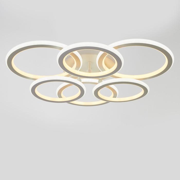 Люстра с ПДУ 71191/6 LED 162Вт диммер 3000-6000К белый 55х55х10 см BayerLux