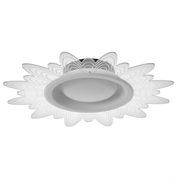Люстра с ПДУ 1195/1 LED 52Вт 3000-6000К диммер белый-прозрачный 50х50х8 см BayerLux