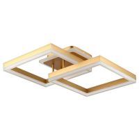 Люстра с ПДУ 1350/1 LED 123Вт 3000-6000К золото 45х45х14 см BayerLux