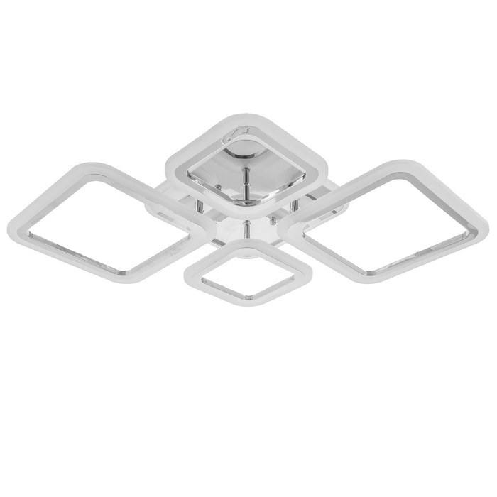 Люстра светодиодная «Квадро», 90 Вт LED RGB, 2700-4200К, хром, 78?48?15 см
