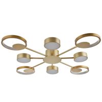 Люстра с ПДУ 2301/8GD LED 160Вт 3000-6000К золото 93х93х8 см BayerLux