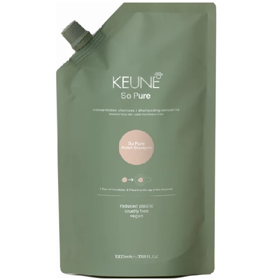 Keune So Pure Шампунь Полирующий | Polish Shampoo Refill 1000 мл.