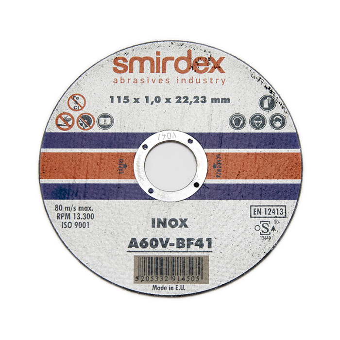 Smirdex Отрезной диск по металлу и нержавеющей стали 115мм. x 1мм.