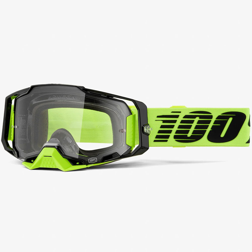 100% Armega Neon Yellow (2025) очки для мотокросса