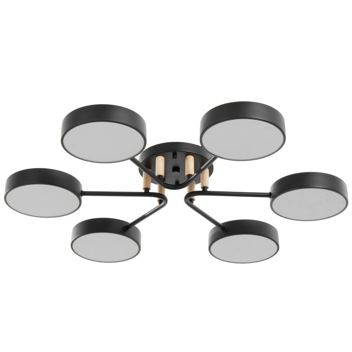 Люстра "Алмо" 6хLED 144Вт 3000-6000К черный 78х78х11 см BayerLux
