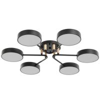 Люстра "Алмо" 6хLED 144Вт 3000-6000К черный 78х78х11 см BayerLux