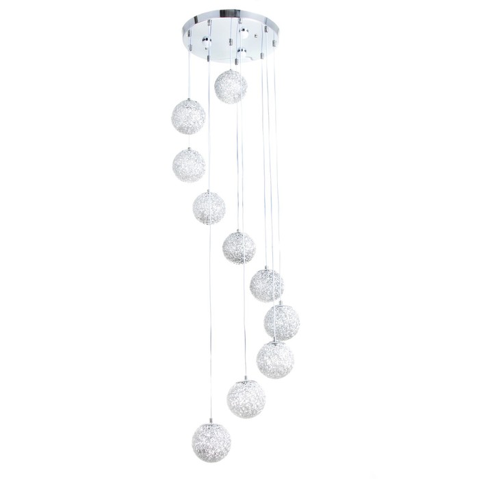 Светильник "Кассандра" 10LED+3LED ПДУ 79Вт хром 40х40х40-200см BayerLux