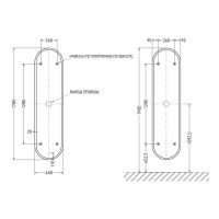 Овальное зеркало для ванной большое Salini Armonia 450х1785 27MA.02.450.1785 схема 2