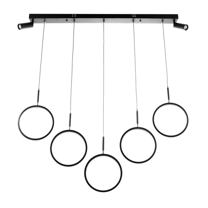 Люстра BayerLux 2684/7 LED 160Вт 3000-6000К черный 100х32 см