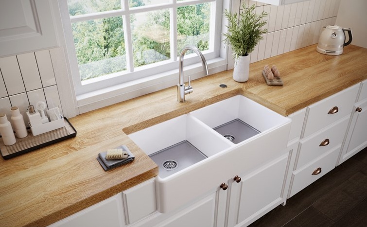 Мойка для кухни Alveus NEOCERAMIC 80 227983 87,2х44,8х21,2 две чаши ФОТО