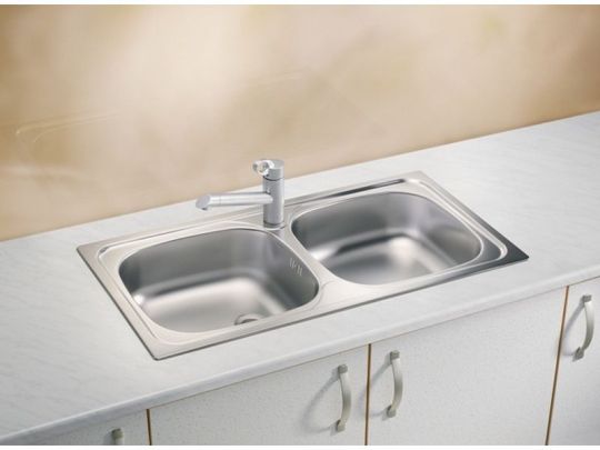 Мойка для кухни Alveus BASIC BASIC 70 1008846 86х43,5 см двойная схема 2