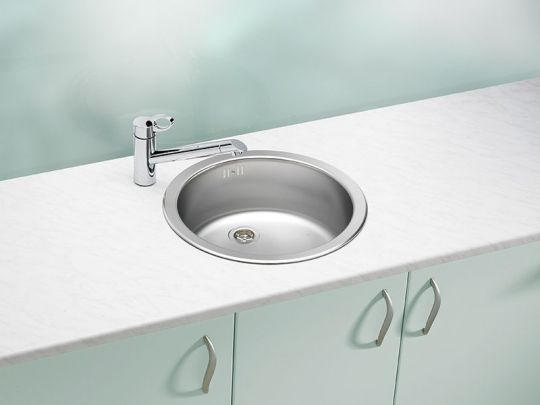 Мойка для кухни Alveus FORM FORM 10 NAT-60 FI 450 1008987 в комплекте с сифоном 45х45 см схема 2