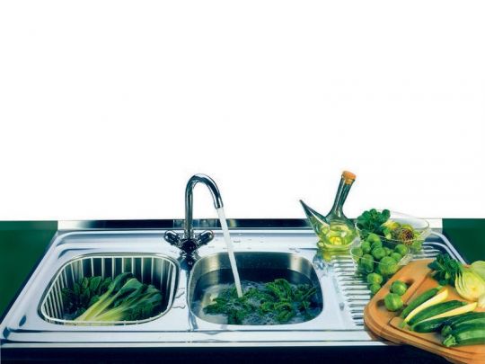 Мойка для кухни накладная Alveus CLASSIC 100 L 1008990 левая в комплекте сифоном 120х60 см схема 2 Мойка для кухни накладная Alveus CLASSIC 100 L 1008990 левая в комплекте сифоном 120х60 см схема 2