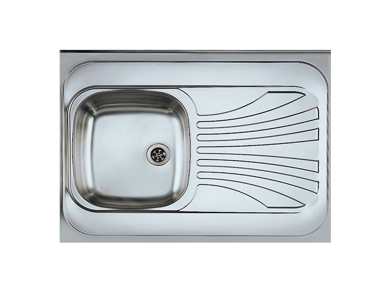 Изображение Мойка для кухни накладная Alveus CLASSIC 30 1009076 левая в комплекте сифоном с 80х60 см