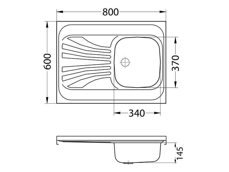 Мойка для кухни накладная Alveus CLASSIC 30 1009077 правая в комплекте сифоном с 80х60 см ФОТО