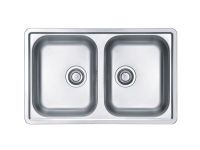 Мойка для кухни Alveus LINE 90 NAT-90 в комплекте с сифоном 79х50 см схема 1