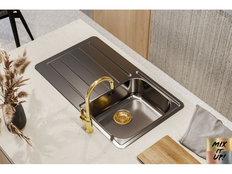 Мойка для кухни Alveus LINE MONARCH 20 с выпуском без сифона 86х50 см ФОТО