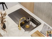 Мойка для кухни Alveus LINE MONARCH 20 с выпуском без сифона 86х50 см схема 5