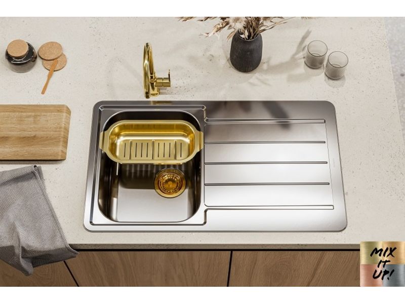 Мойка для кухни Alveus LINE MONARCH 20 с выпуском без сифона 86х50 см ФОТО