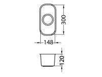 Мойка для кухни Alveus VARIANT 110 SAT в комплекте с сифоном 14,8х30х12 см схема 3