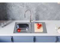 Мойка для кухни Alveus LINE MAXIM 20 SAT-90 FS c сифоном 86,5х50,5 см схема 4