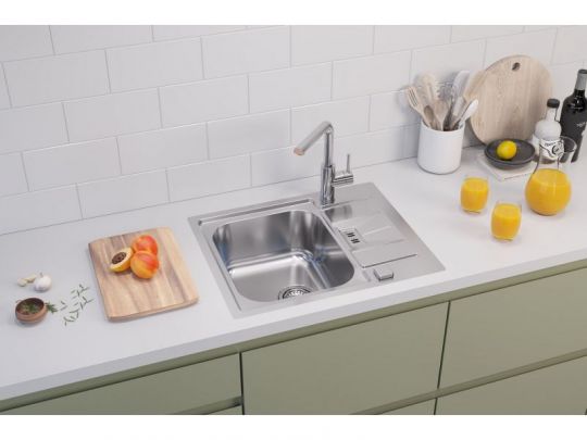 Мойка для кухни Alveus LINE MAXIM 60 FS SAT 90 в комплекте с сифоном 61,5х50,5 см схема 4