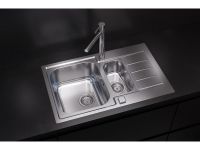 Мойка для кухни Alveus LINE MAXIM 70 FS SAT-90 1+1/2 в комплекте с сифоном 79,5х50,5 см схема 2