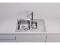 Мойка для кухни Alveus LINE MAXIM 70 FS SAT-90 1+1/2 в комплекте с сифоном 79,5х50,5 см схема 4