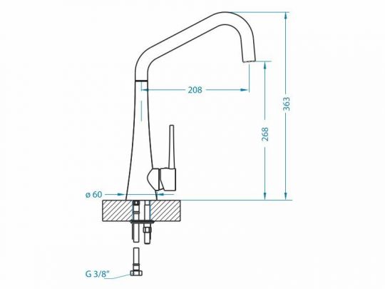 Смеситель для кухни Alveus EDEN CHR 1088772 схема 8