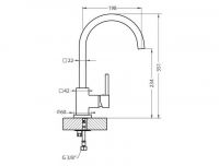 Смеситель для кухни Alveus LAGO CHR 1088773 схема 2