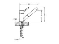 Смеситель для кухни Alveus CLEO-P CHR VA 1088776 схема 3
