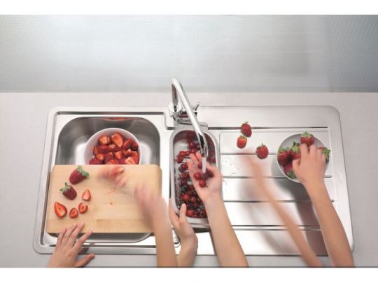 Мойка для кухни Alveus LINE MAXIM 70 SAT-90 в комплекте с сифоном 79,5х50,5 см схема 3