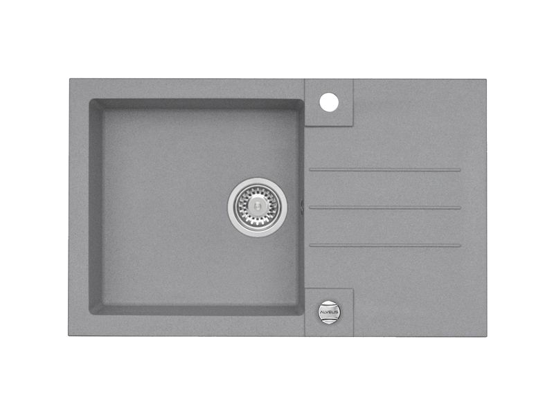 Мойка для кухни Alveus ROCK 130 GRANITAL с сифоном 78х48х18 см ФОТО