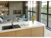 Мойка для кухни Alveus ROCK 130 GRANITAL с сифоном 78х48х18 см схема 8