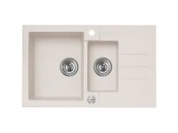 Мойка для кухни Alveus ROCK 70 GRANITAL 1+1/2 с сифоном 78х48х18 см схема 1