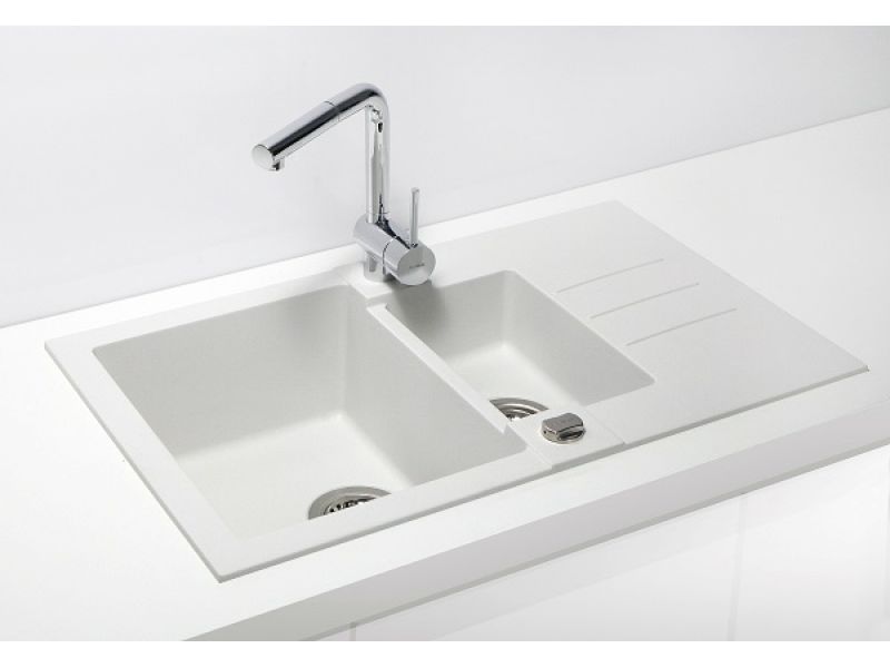 Мойка для кухни Alveus ROCK 70 GRANITAL 1+1/2 с сифоном 78х48х18 см ФОТО