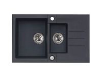 Мойка для кухни Alveus ROCK 70 GRANITAL 1+1/2 с сифоном 78х48х18 см схема 6