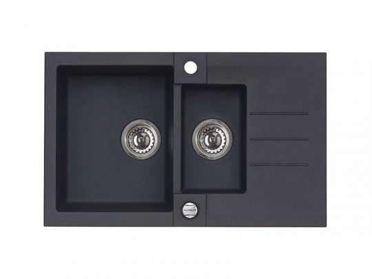 Мойка для кухни Alveus ROCK 70 GRANITAL 1+1/2 с сифоном 78х48х18 см схема 6