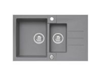 Мойка для кухни Alveus ROCK 70 GRANITAL 1+1/2 с сифоном 78х48х18 см схема 8