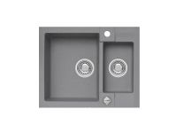 Мойка для кухни Alveus ROCK 80 GRANITAL 1+1/2 с сифоном 59,5х47,5х16 см схема 4