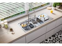 Мойка для кухни Alveus LINE MAXIM 100 SAT 90 с FS в комплекте с сифоном 116,5х50,5 см схема 2