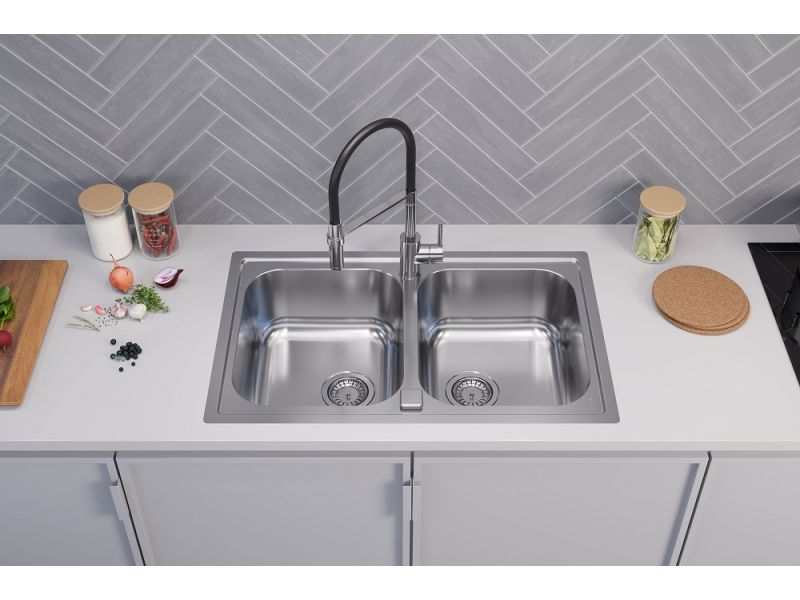 Мойка для кухни Alveus LINE MAXIM 90-SATс сифоном(FS коробка) 79,5х50,5 см ФОТО