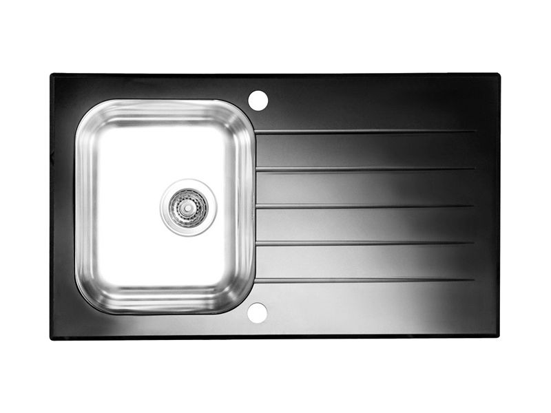 Изображение Мойка для кухни Alveus GLASSIX 10 с сифоном 86х50 см