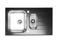 Мойка для кухни Alveus GLASSIX 20 1+1/2 с сифоном 86х50 см схема 1