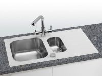 Мойка для кухни Alveus GLASSIX 20 1+1/2 с сифоном 86х50 см схема 5