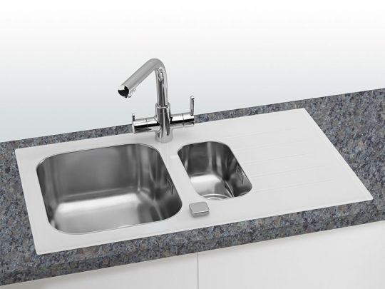 Мойка для кухни Alveus GLASSIX 20 1+1/2 с сифоном 86х50 см схема 5