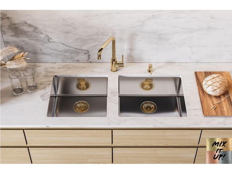 Мойка для кухни Alveus KOMBINO 30 SAT-90 в комплекте с сифоном 40х40х20 см ФОТО